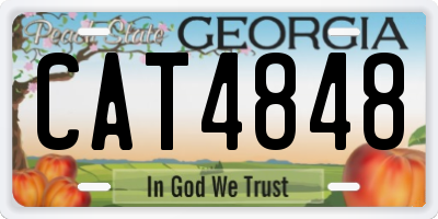 GA license plate CAT4848