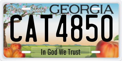GA license plate CAT4850