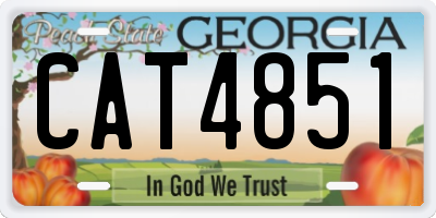 GA license plate CAT4851