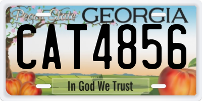GA license plate CAT4856