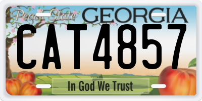 GA license plate CAT4857