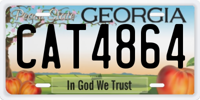 GA license plate CAT4864