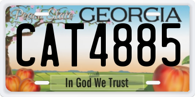 GA license plate CAT4885