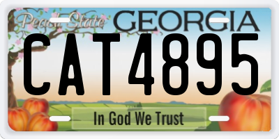 GA license plate CAT4895