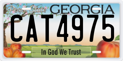 GA license plate CAT4975