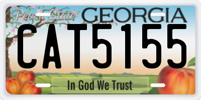 GA license plate CAT5155
