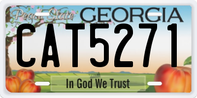GA license plate CAT5271