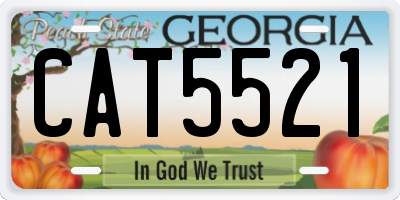 GA license plate CAT5521