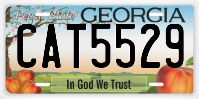 GA license plate CAT5529