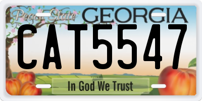 GA license plate CAT5547