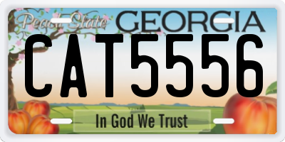 GA license plate CAT5556