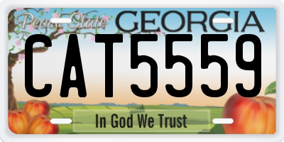 GA license plate CAT5559