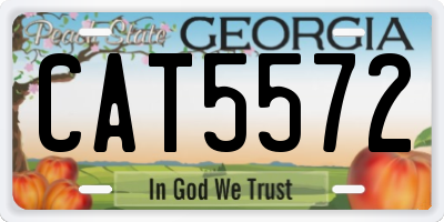 GA license plate CAT5572