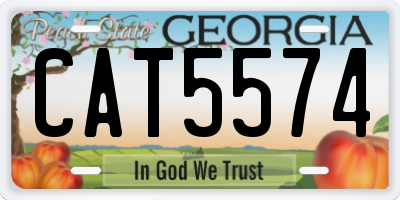 GA license plate CAT5574