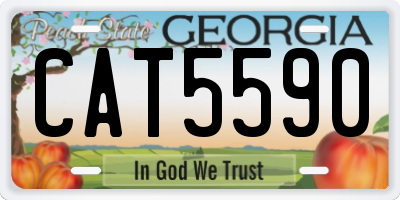 GA license plate CAT5590