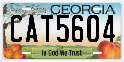 GA license plate CAT5604