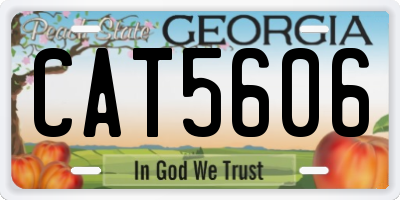 GA license plate CAT5606