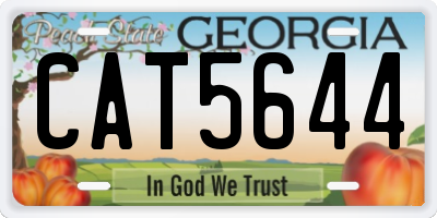 GA license plate CAT5644