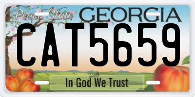GA license plate CAT5659