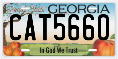 GA license plate CAT5660