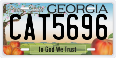 GA license plate CAT5696