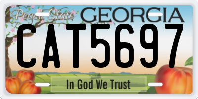 GA license plate CAT5697