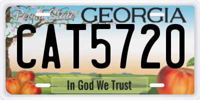 GA license plate CAT5720
