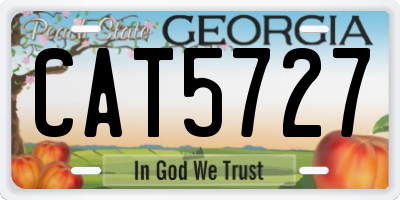 GA license plate CAT5727