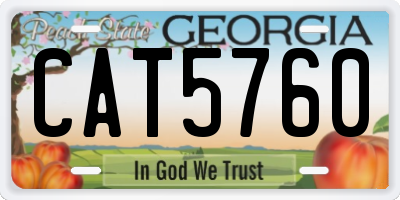 GA license plate CAT5760
