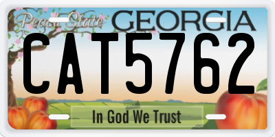 GA license plate CAT5762