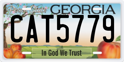 GA license plate CAT5779