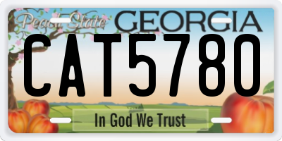 GA license plate CAT5780