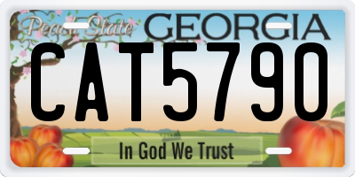 GA license plate CAT5790