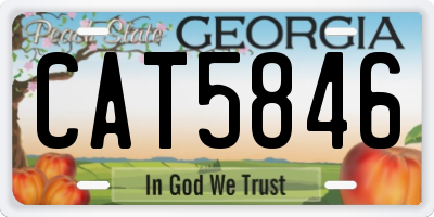 GA license plate CAT5846