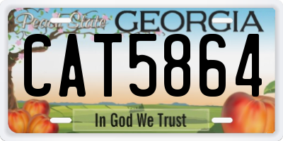 GA license plate CAT5864