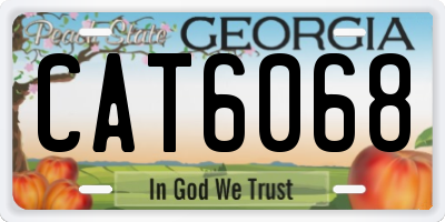 GA license plate CAT6068