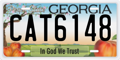 GA license plate CAT6148