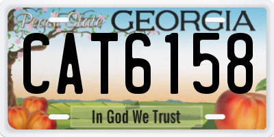 GA license plate CAT6158