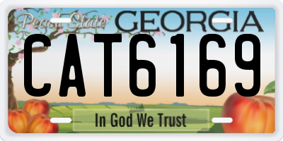 GA license plate CAT6169