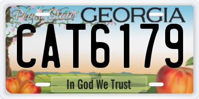 GA license plate CAT6179