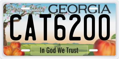 GA license plate CAT6200