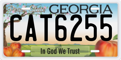 GA license plate CAT6255
