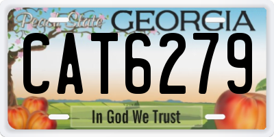 GA license plate CAT6279