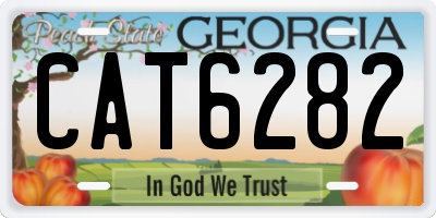 GA license plate CAT6282