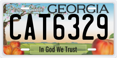 GA license plate CAT6329
