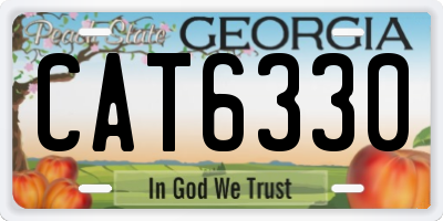 GA license plate CAT6330