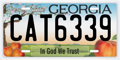 GA license plate CAT6339