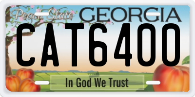 GA license plate CAT6400