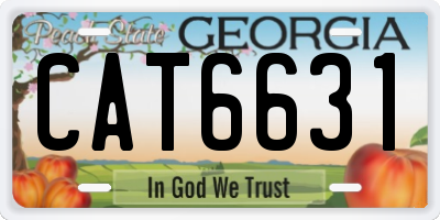 GA license plate CAT6631