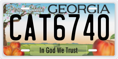 GA license plate CAT6740